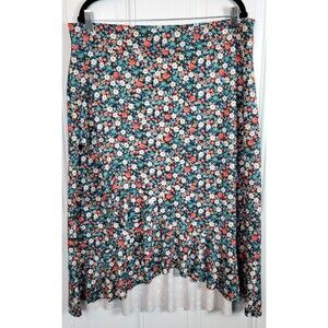 Lands' End Womens Floral Swim Cover Skirt Size L